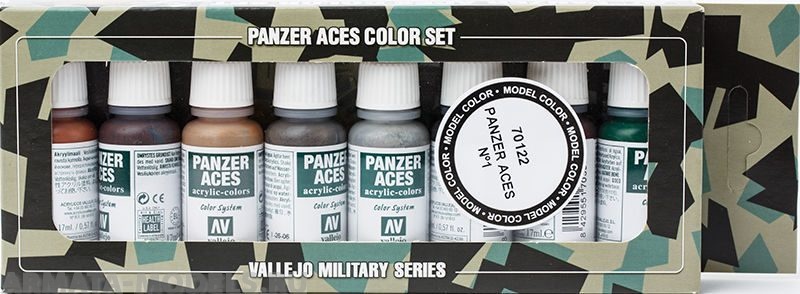 V-70122 Набор №1 Panzer Aces 8 цв. набор