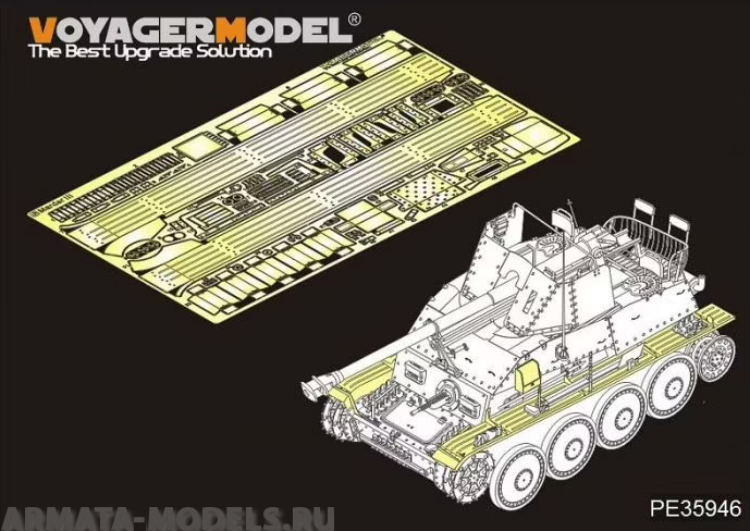 PE35946 WWII German Tank Destroyer Marder III (Sd.Kfz.139)fenders w/additional parts(TAMIYA 35248)