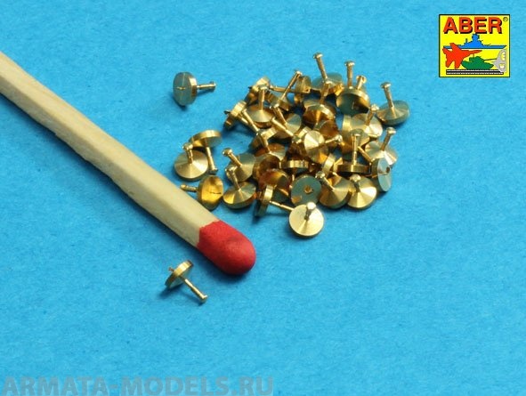 ABR-16-106  Дополнения для  Turned rivets 0,9 x1,3 x 0,5mm 40 pcs. универсальный набор 1/16