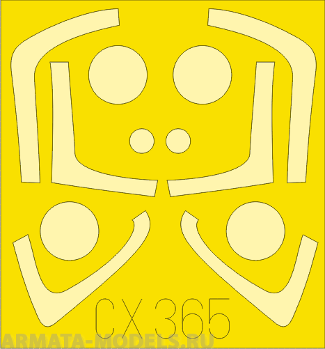 CX365ED  Окрасочная маска EF 2000 Two seater for Hasegawa 1/72