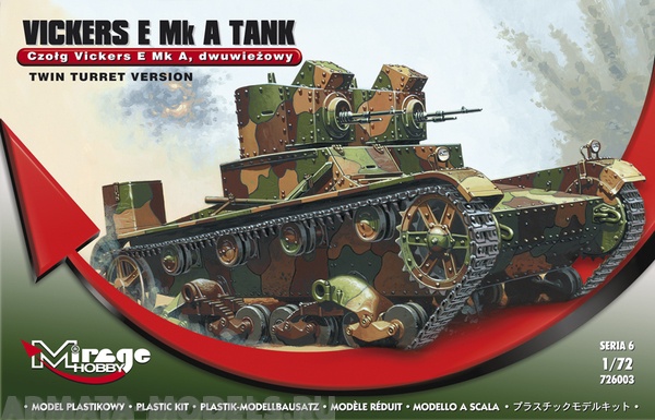 726003 Танк TANK VICKERS E MK.A TWIN TURRET Mirage Hobby
