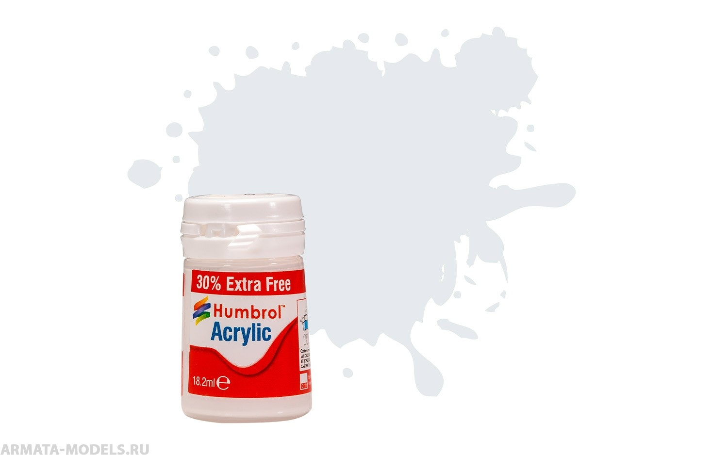 AB0191EP Краска акриловая 191 Chrome Silver Metallic -14ml Acrylic Paint - Plus 30%