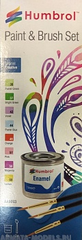 AA9063 Набор эмалевых красок с кистями Enamel Paint and Brush Creative Set