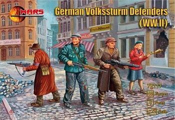 72117MR Набор фигур WWII German Volksstrum Defenders 1/72 Mars, 1/72