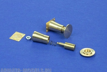 35A08RB Дополнение для моделей Railroad round bufferturned and photo etch brass kitset contains two buffers